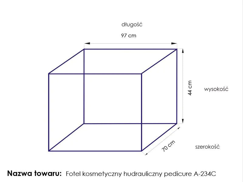 Hydraulischer Kosmetikstuhl. A 234C Pedi weiß