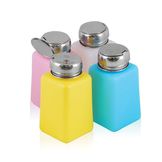 Bottle with a chrome pump, 180 ml, mix color