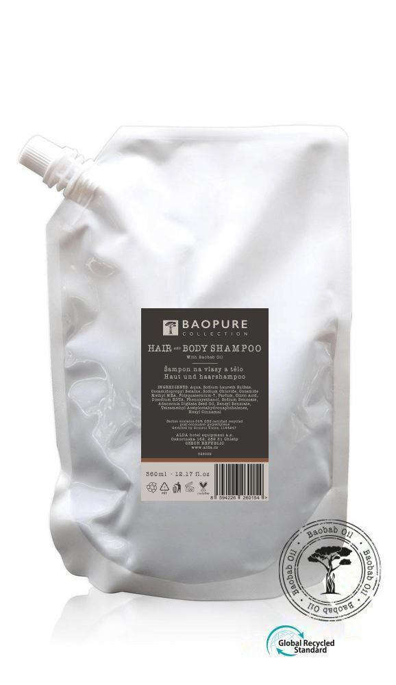 Hair & body shampoo, refill sachet 360 ml, BAOPURE collection