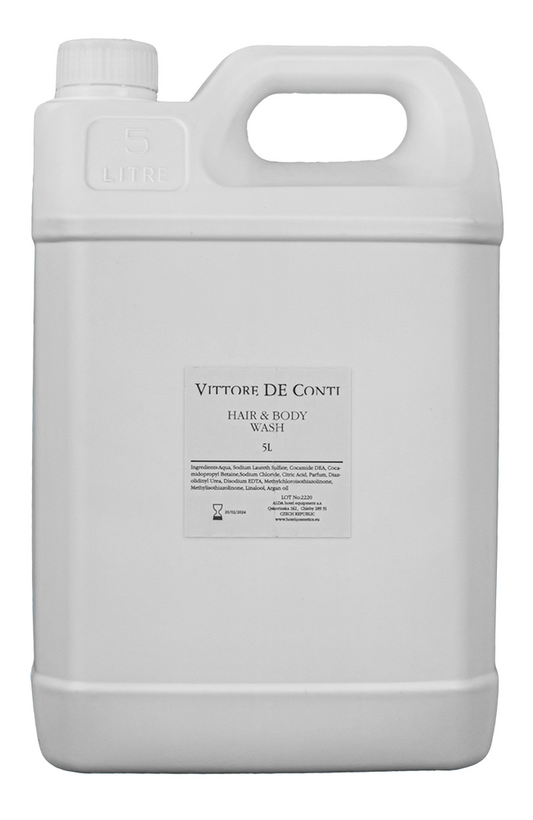 Hair & body shampoo, refill for PS, 5l canister, Vittore De Conti