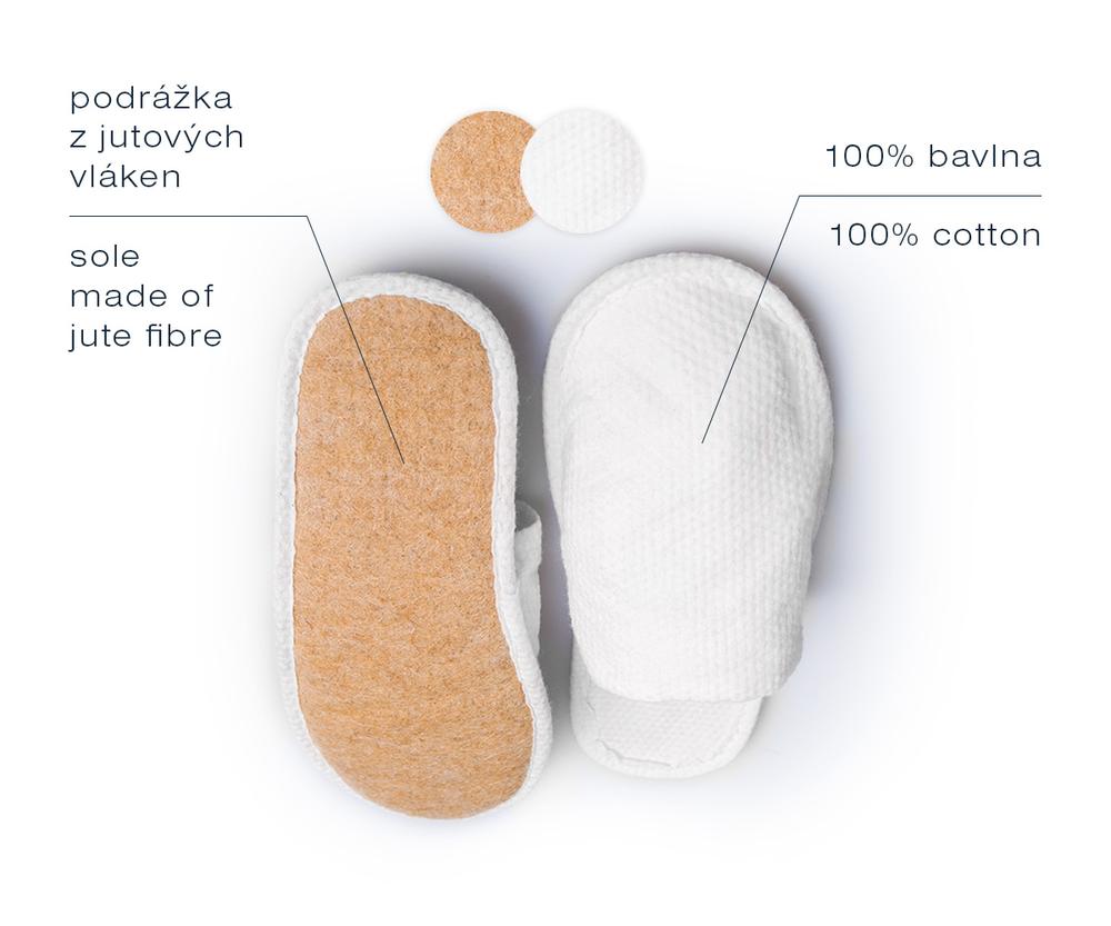 Slippers ALDA Natural with closed toe, 30 cm