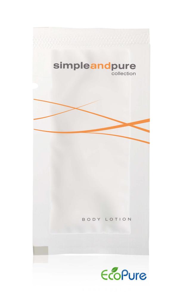 Tělové mléko v sáčku, 10 ml, Simple and Pure