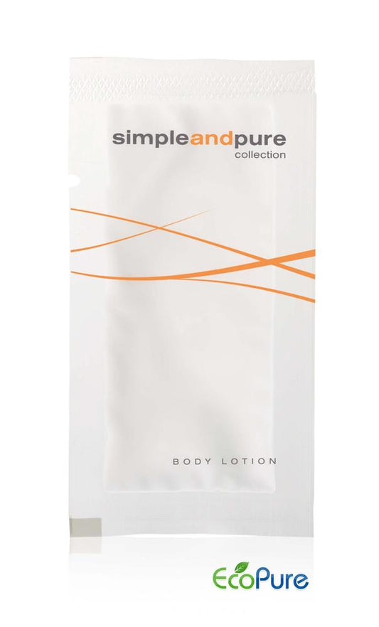 Body lotion in sachet, 10 ml, Simple and Pure