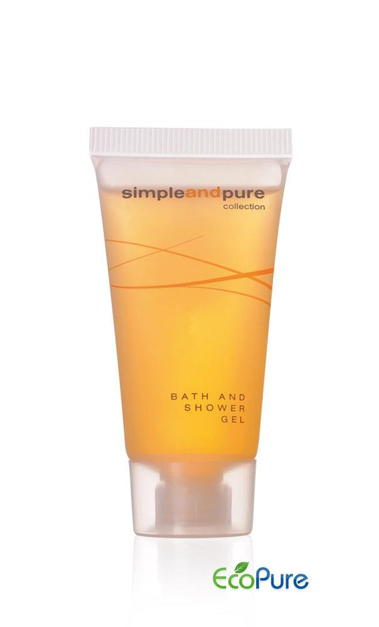 Bath & shower gel in tube, 20 ml, Simple and Pure