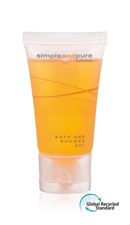 Bath & shower gel in tube, 30 ml, Simple and Pure