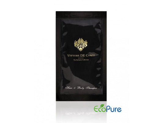 Hair & body shampoo in sachet, 10 ml, Vittore De Conti