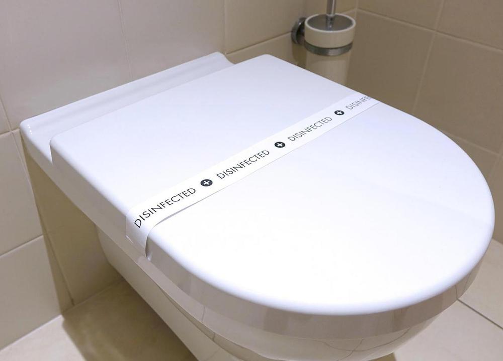 Disinfectant tape ECO for toilet, Hotel Amenities