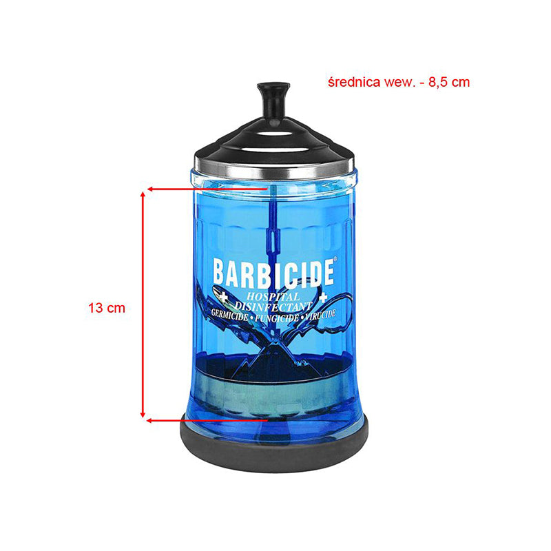 Barbicidní skleněná nádoba na dezinfekci, 750 ml