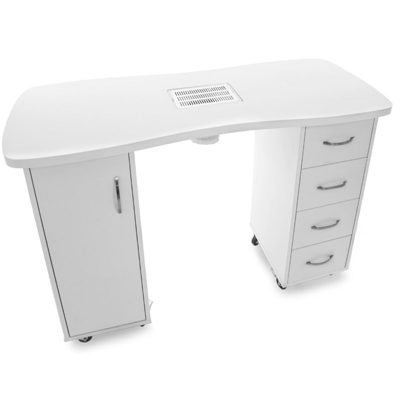 2027 white desk, two cabinets with absorber