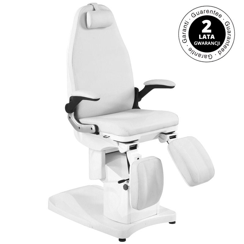 Electric podiatry chair. Azzurro 709A 3 engines white