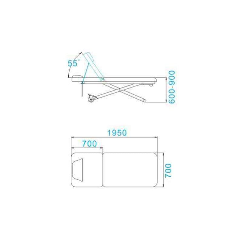 Elektrické masážní lehátko Azzurro 329E 1 motor. bílý