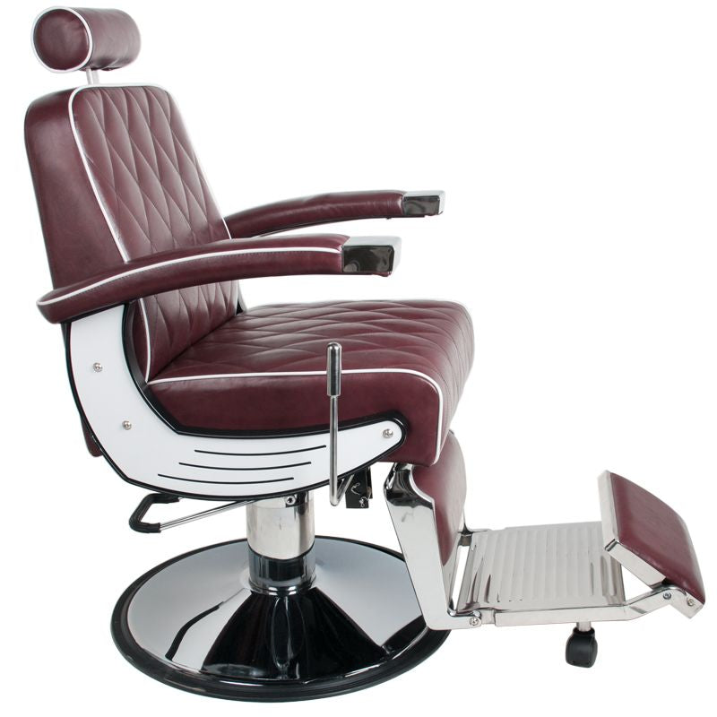 Barberské křeslo Gabbiano Imperial vínové barvy