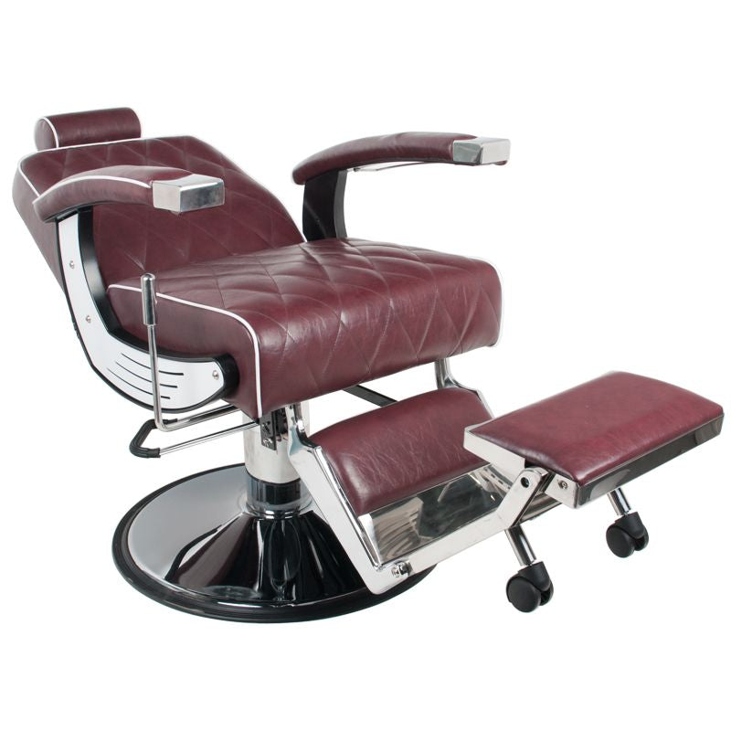 Barberské křeslo Gabbiano Imperial vínové barvy