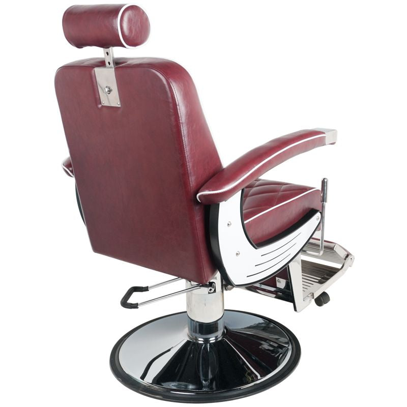 Barberské křeslo Gabbiano Imperial vínové barvy