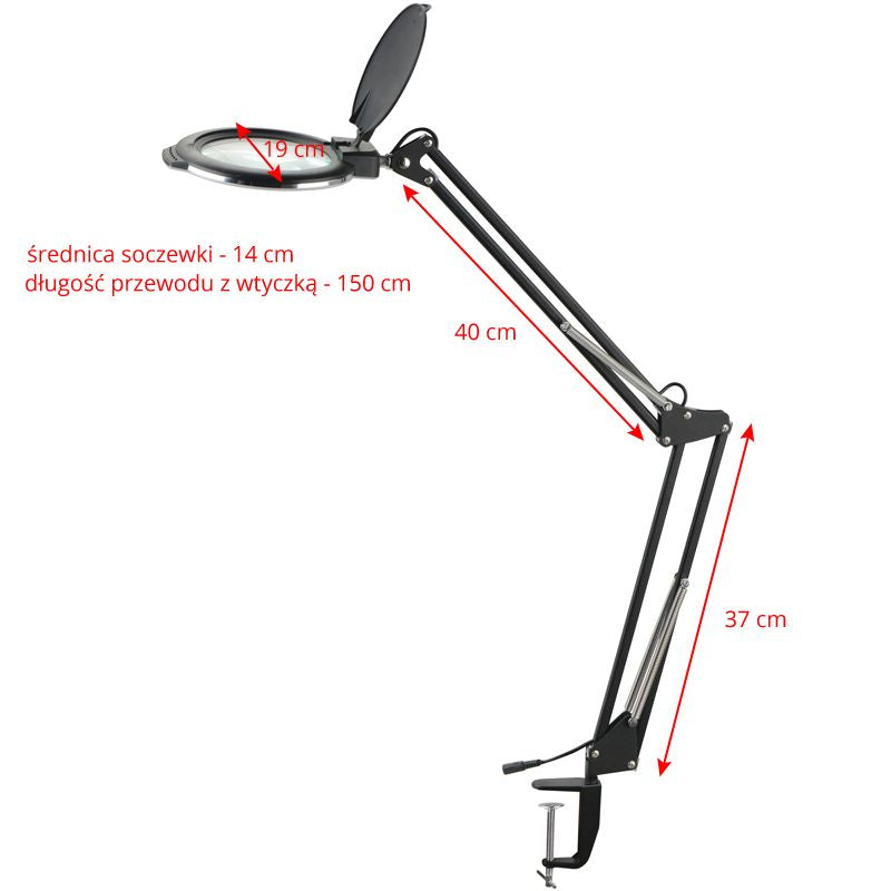 Glow Moonlight 8013/6" bílá LED lupa na desku stolu