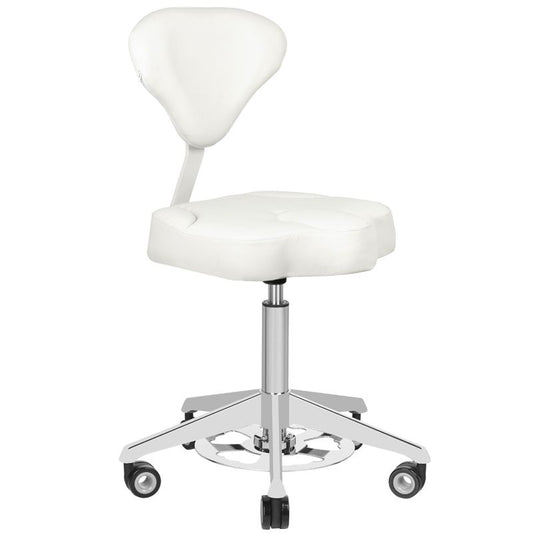 Azzurro 156-F bump-up cosmetic stool, white