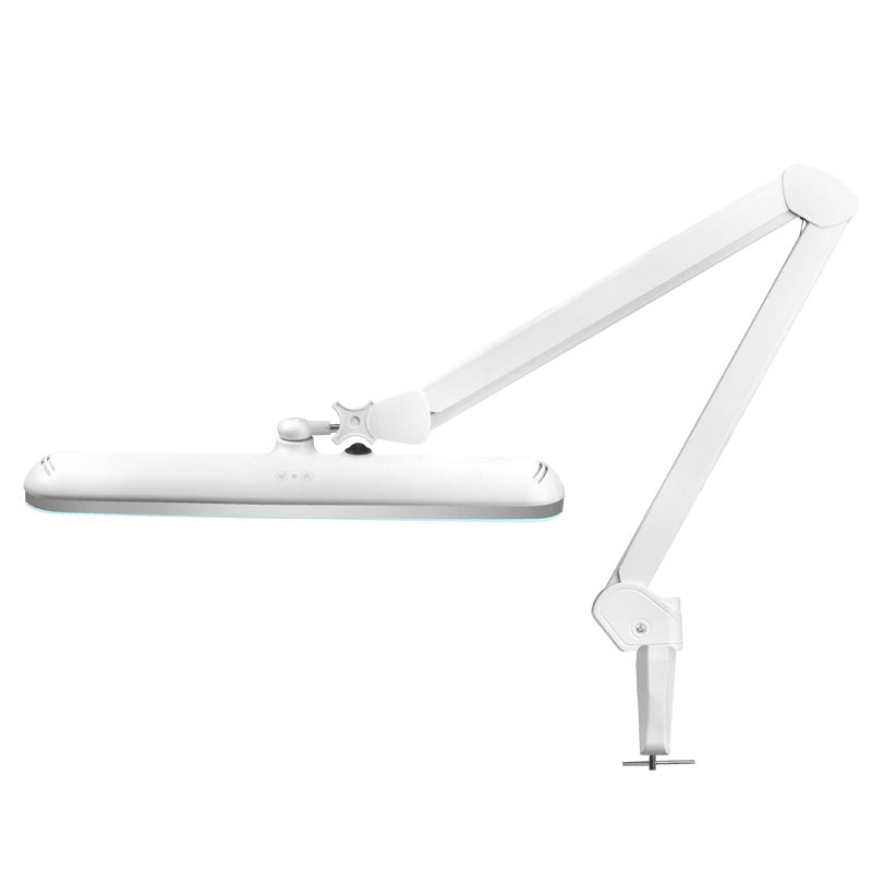 Elegantní 801l LED dílenská lampa s nastavitelným svěrákem. intenzita bílého světla