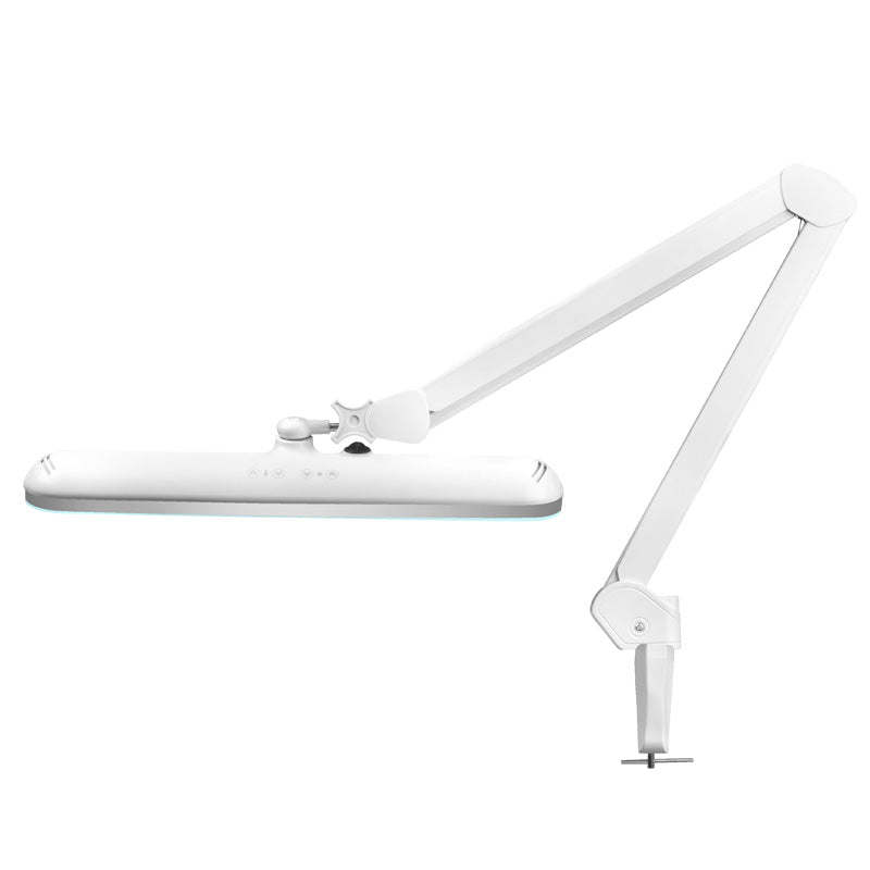 Elegantní 801-tl LED dílenská lampa s nastavitelným svěrákem. intenzita a barva bílého světla