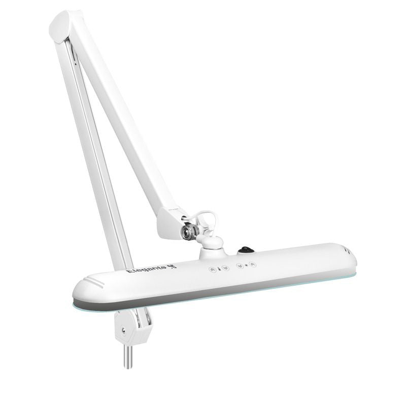 Elegantní 801tl LED dílenská lampa s nastavitelnou základnou. intenzita a barva bílého světla