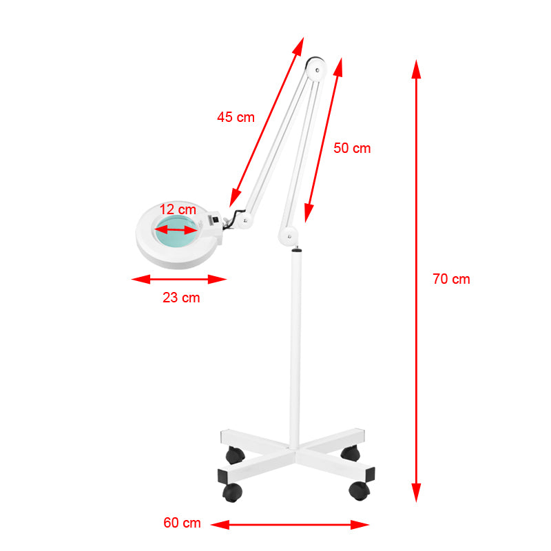 LED lampa s lupou S4 + LED nastavitelný stativ. intenzita světla