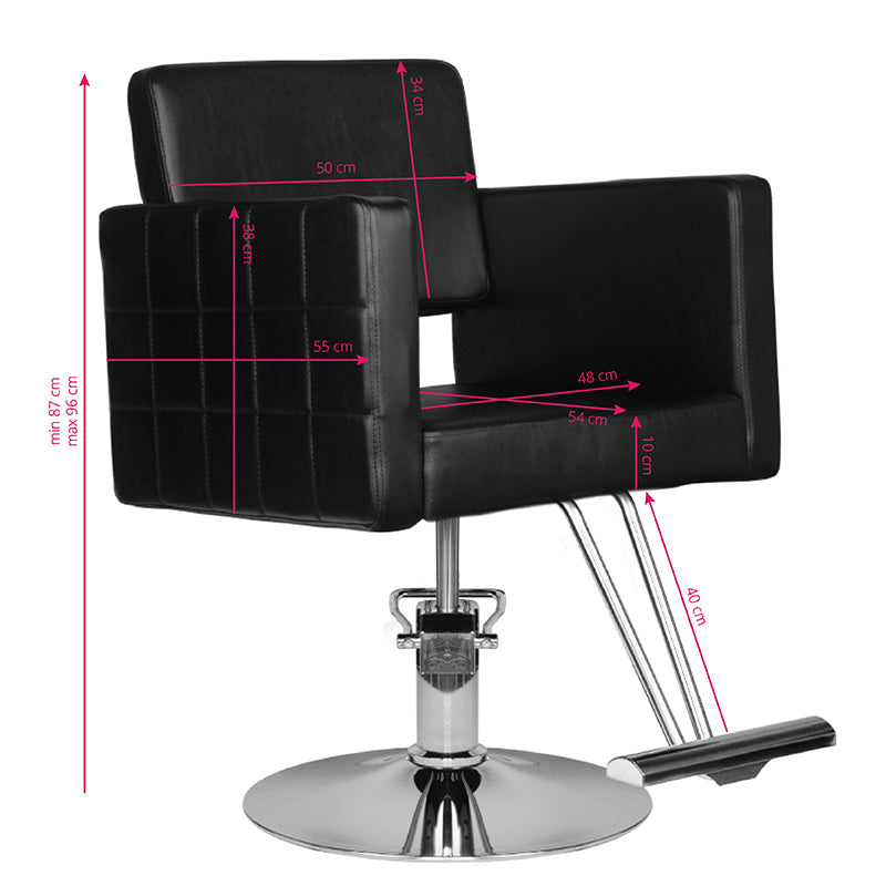 Kadeřnické křeslo Hair System HS33 černé