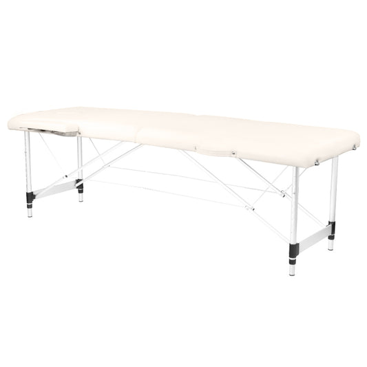 Aluminum comfort folding massage table Activ Fizjo 2 segments cream