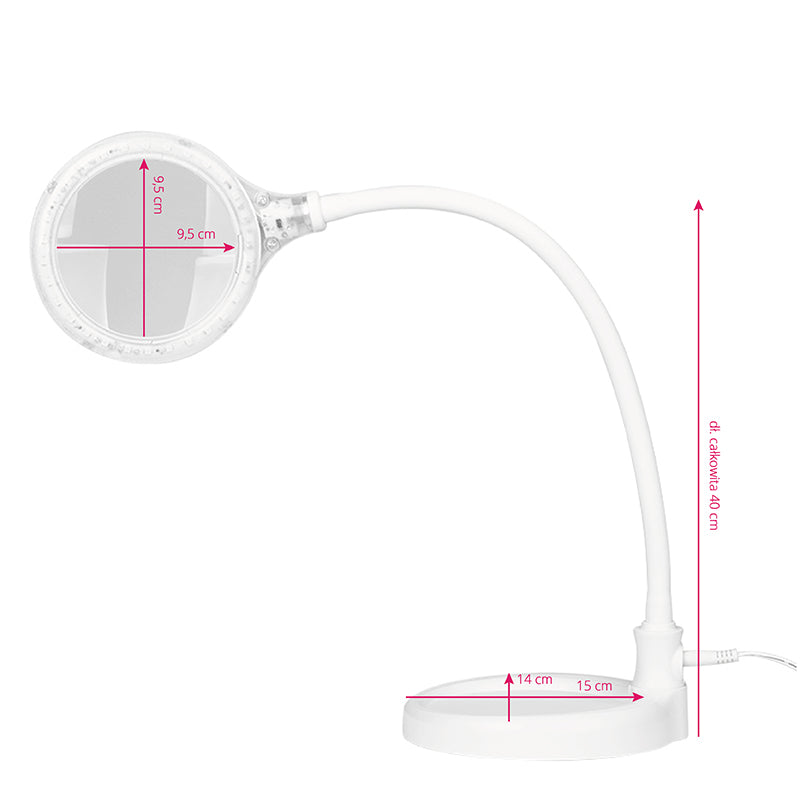 Elegante 2014-2014-2014 lampa s lupou 30 SMD 5D LED se stojánkem a sponou na stůl