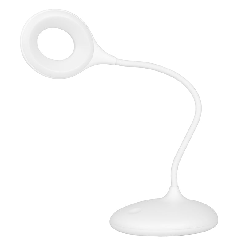 Kruhová LED stolní lampa had, bílá