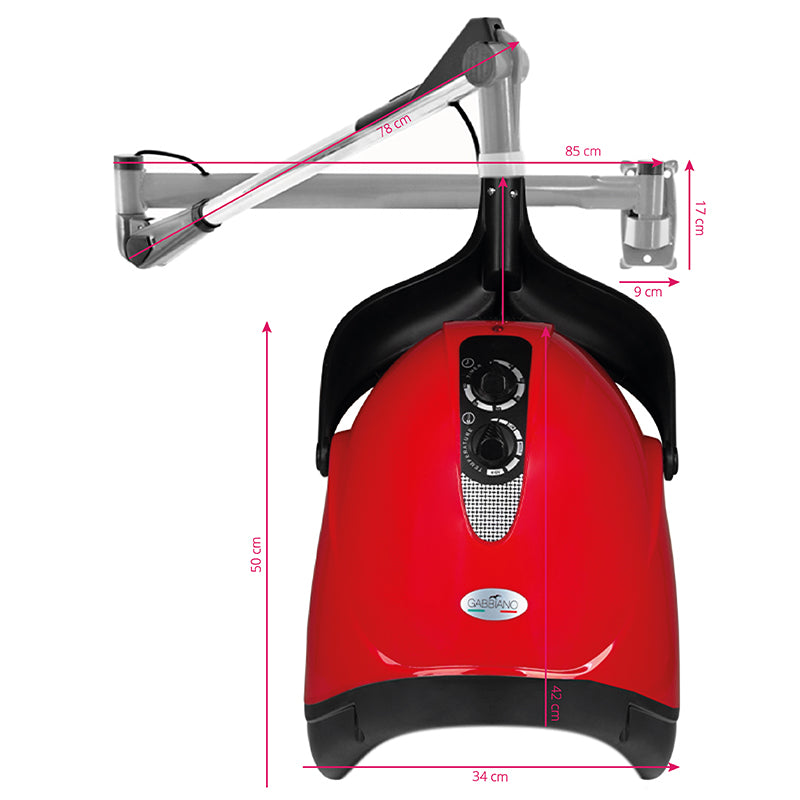 Závěsný sušák Gabbiano Hood DX-201W, jedna rychlost, červený