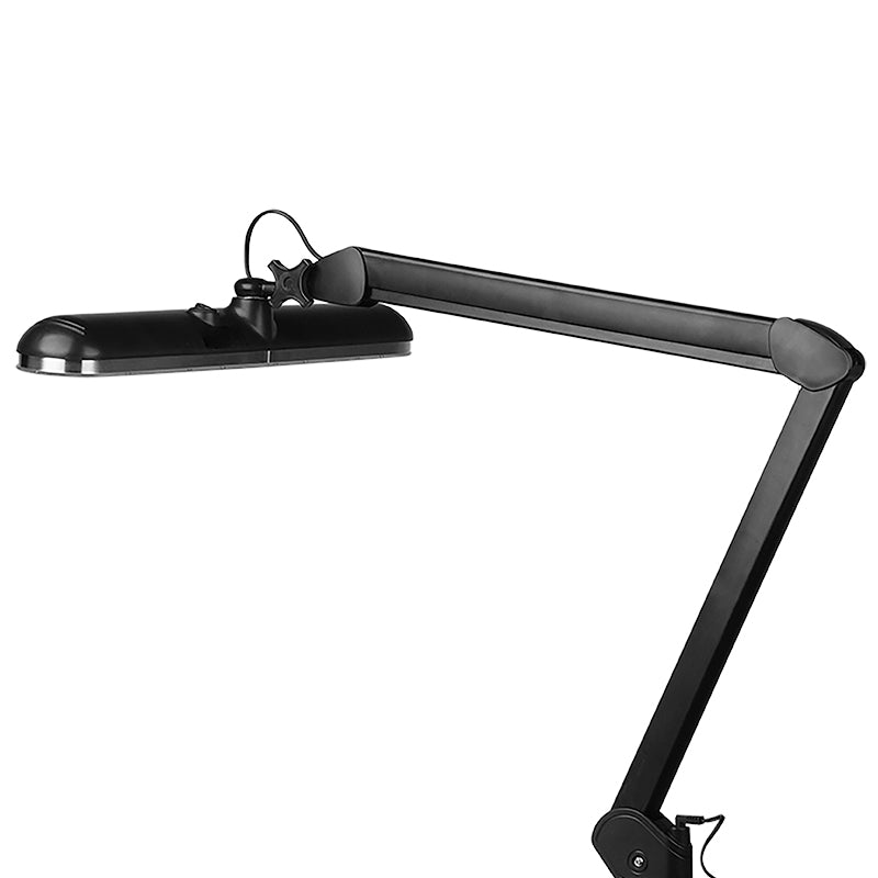 Elegantní 801l LED dílenská lampa s nastavitelným svěrákem. intenzita světla černá