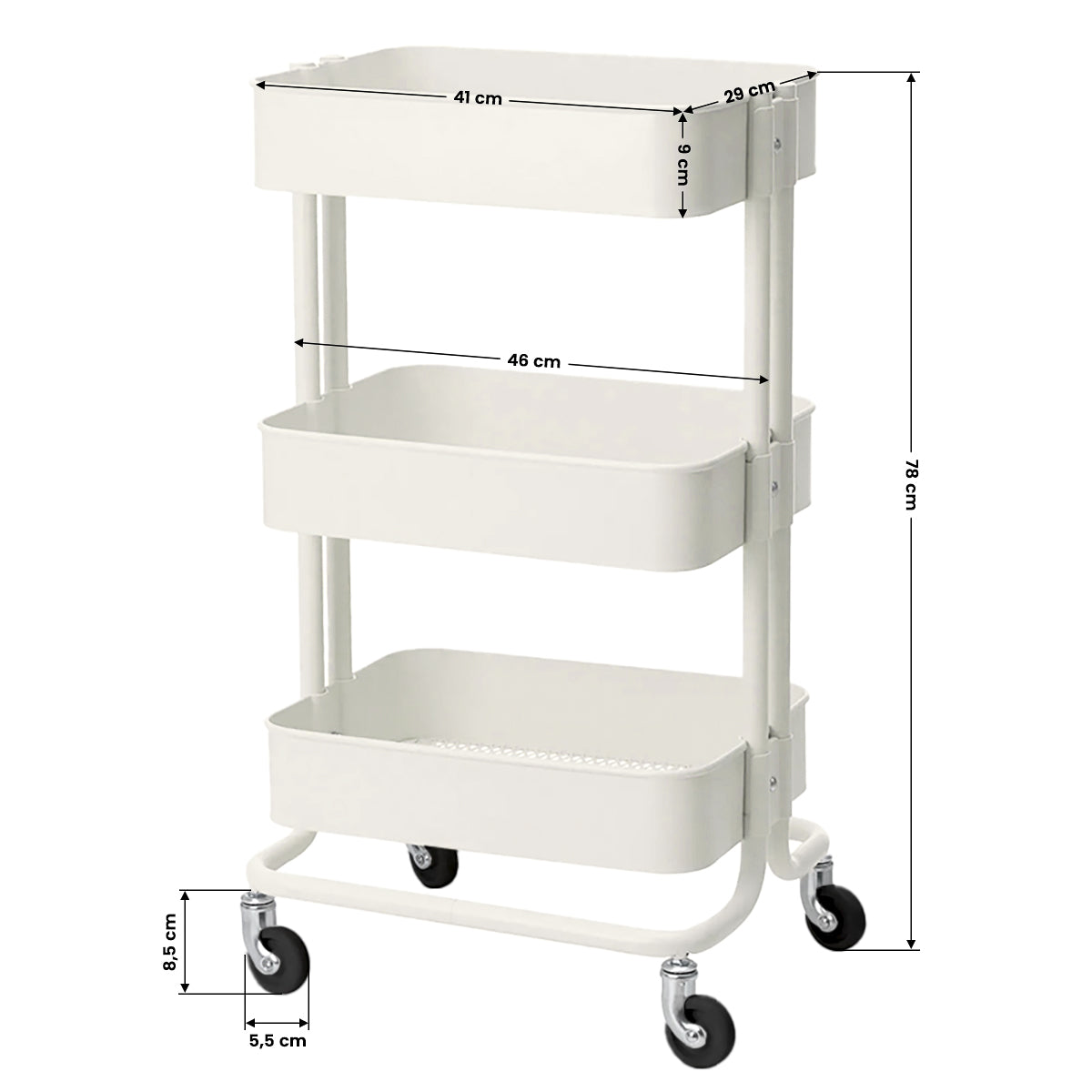 Stolek - kosmetický pomocník HS-05 bílý