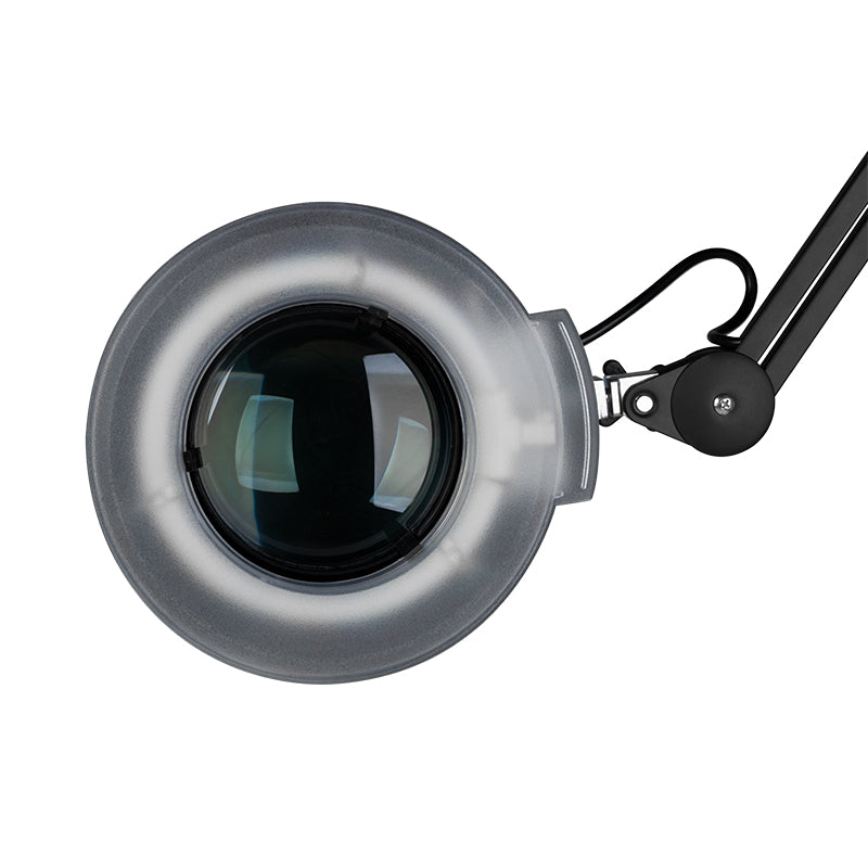 S5 LED lampa s lupou + LED nastavitelný stojan. intenzita světla černá