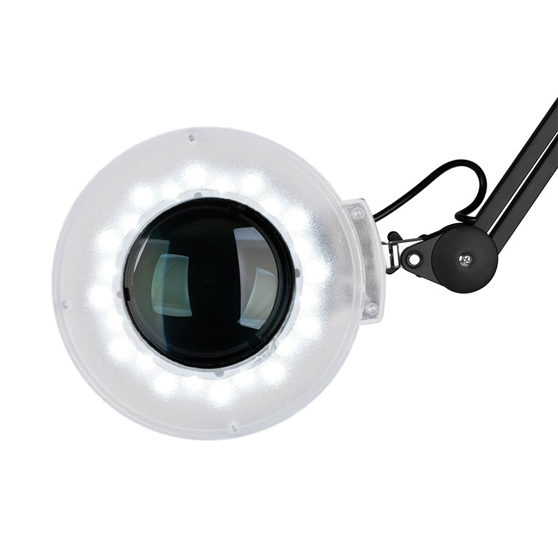 S5 LED lampa s lupou + LED nastavitelný stojan. intenzita světla černá