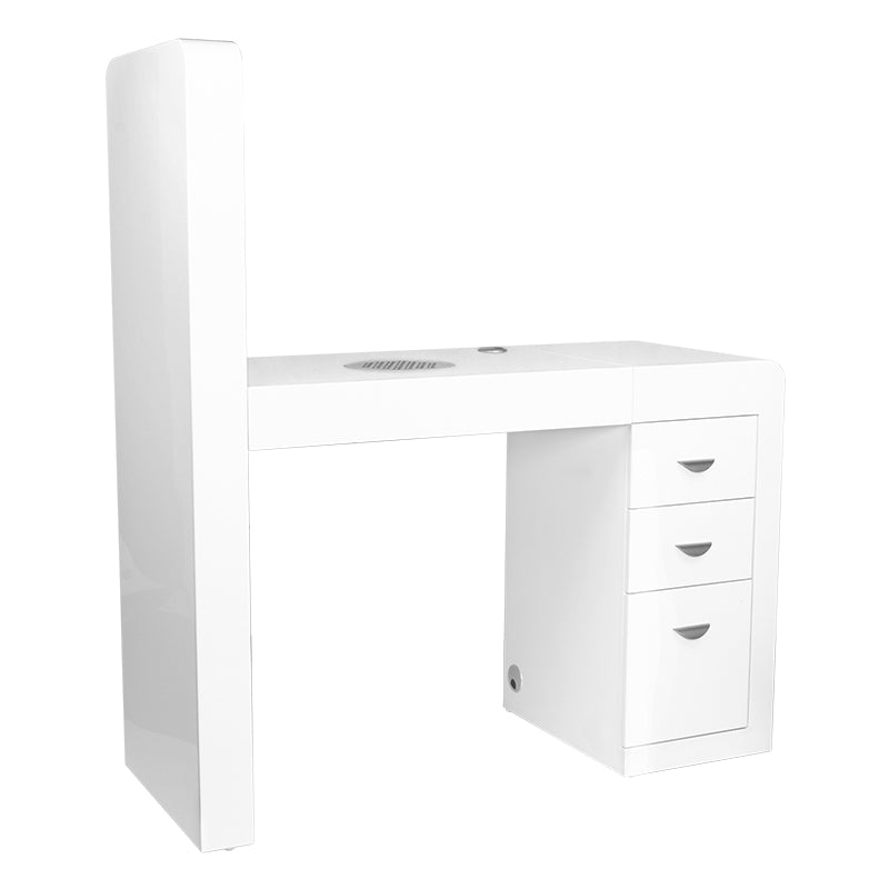 Kosmetický pult 310 s kazetovým absorbérem, bílý, levý