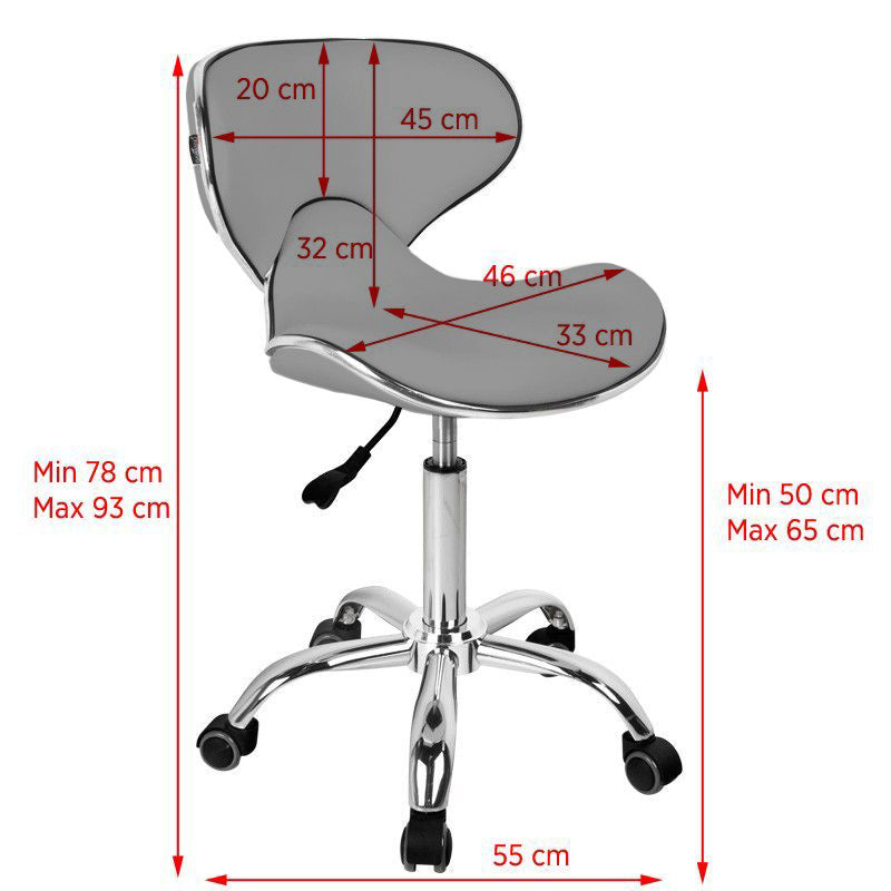 Gabbiano kosmetický taburet Q-4599 šedý