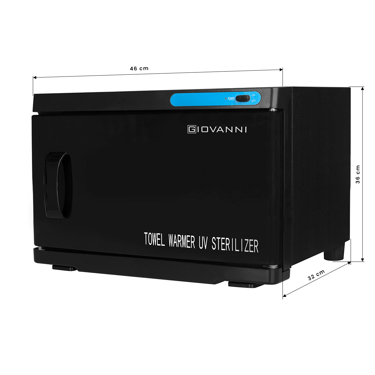 Ohřívač ručníků s UV-C sterilizátorem 16L, černý