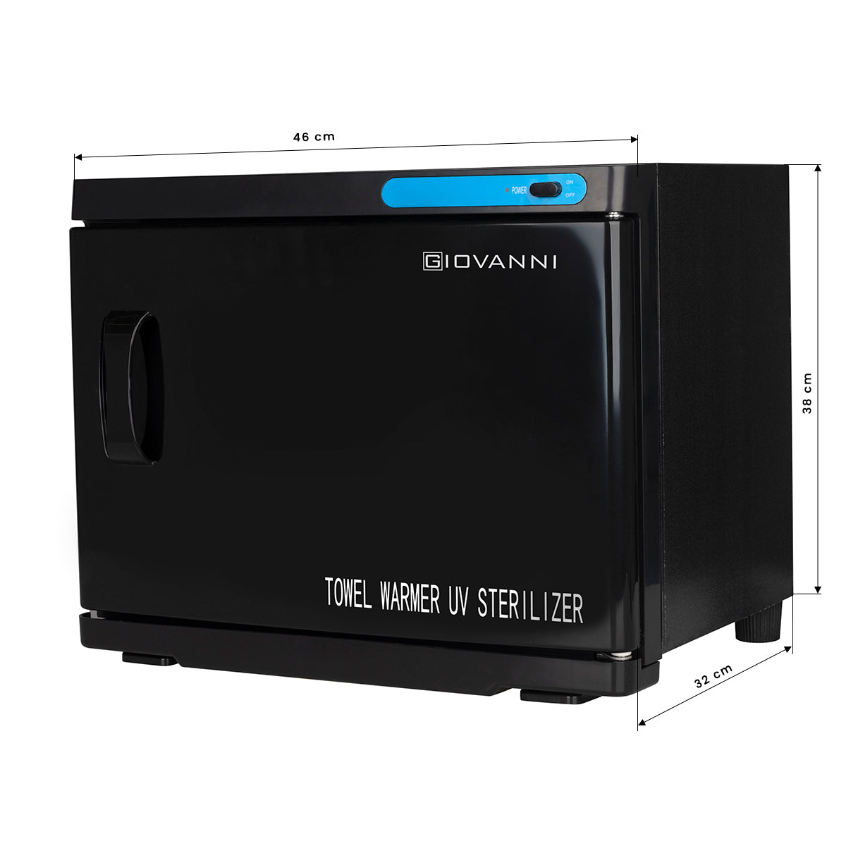 Ohřívač ručníků s UV-C sterilizátorem 23L, černý