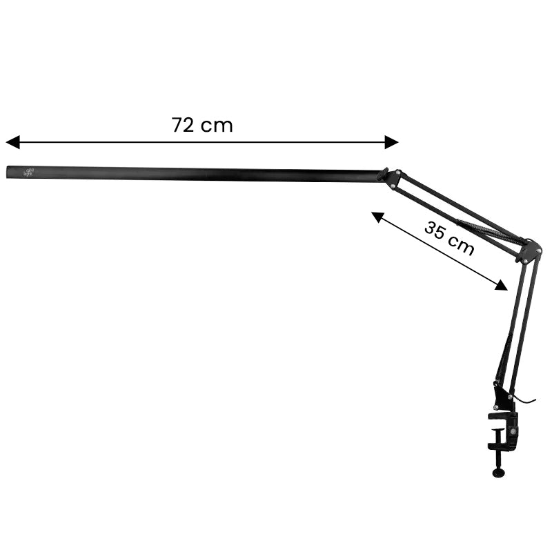 Ošetřující LED lampa All4light lashes line 2, černá, s rukojetí