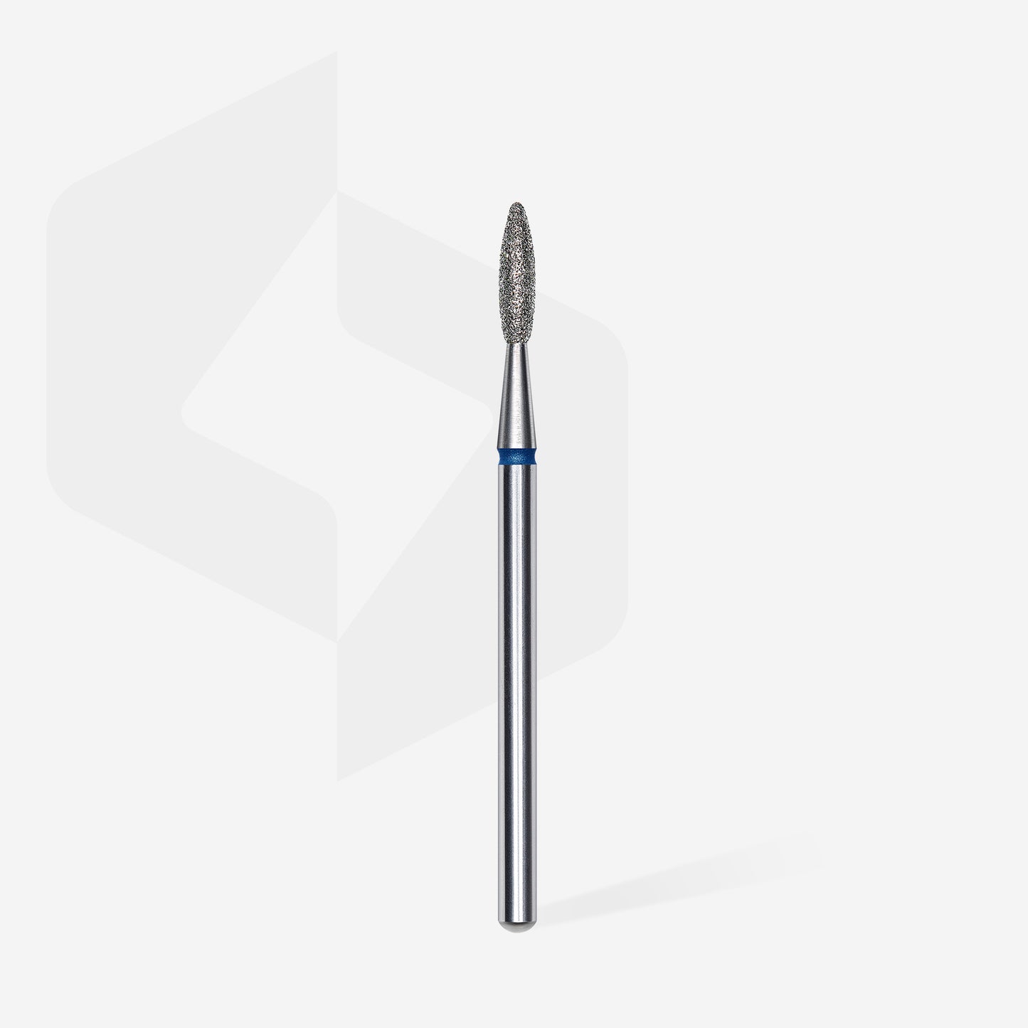 Diamond nail drill bit flame blue EXPERT head diameter 2,1 mm / working part 8 mm - STALEKS