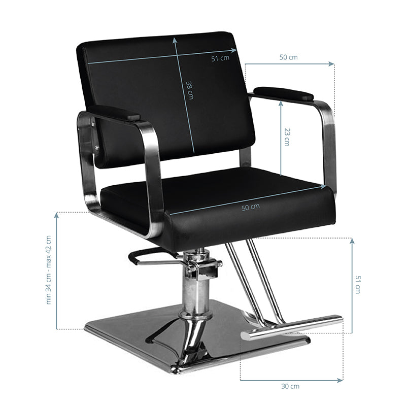 Kadeřnické křeslo Hair System HS202 černé