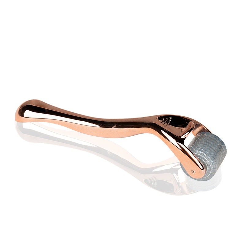 Derma roller for mesotherapy rose gold 0.25 mm 192 titanium needles