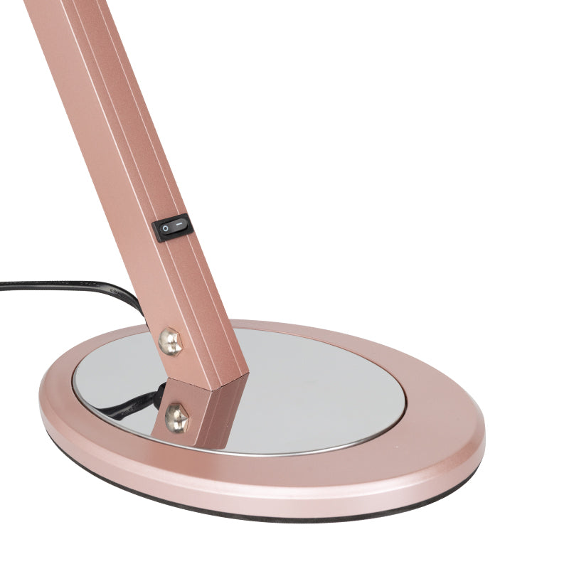 Tenká stolní LED lampa, růžové zlato