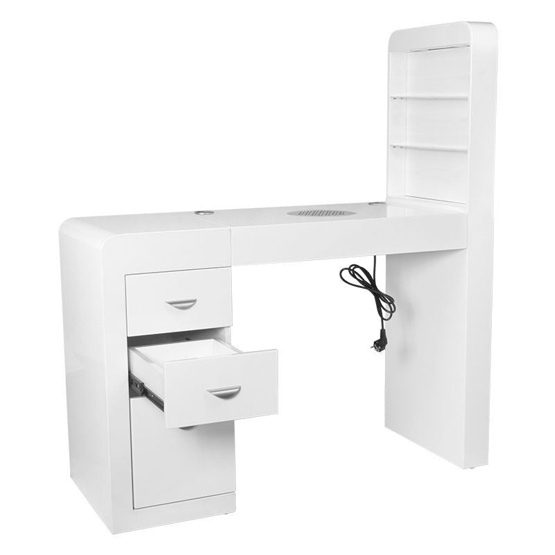Kosmetický pult 310 s kazetovým absorbérem, bílý, pravý