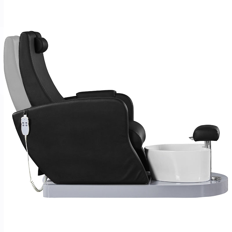 Azzurro 016A černé pedikérské spa křeslo s hydromasáží