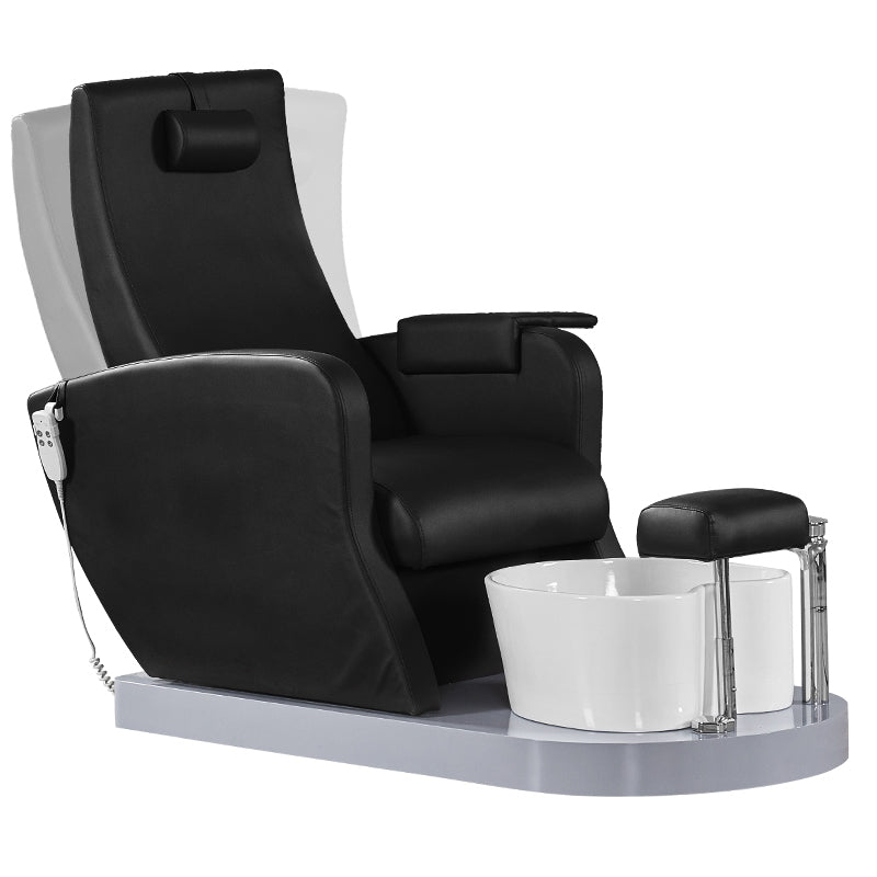Azzurro 016A černé pedikérské spa křeslo s hydromasáží