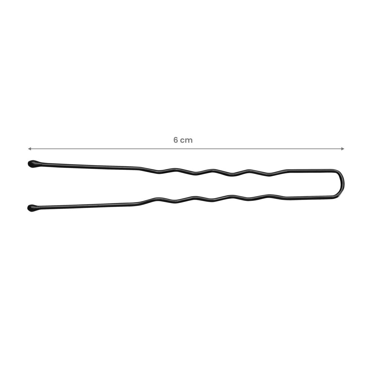 Kadeřnické sponky do vlasů E-65 300 ks. 6 cm černá