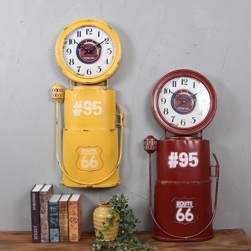 Yellow dispenser decoration clock