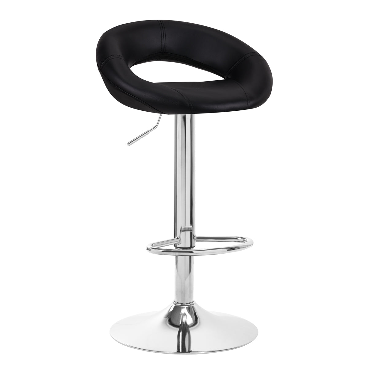 4Rico QS-B10 eco bar stool, black leather
