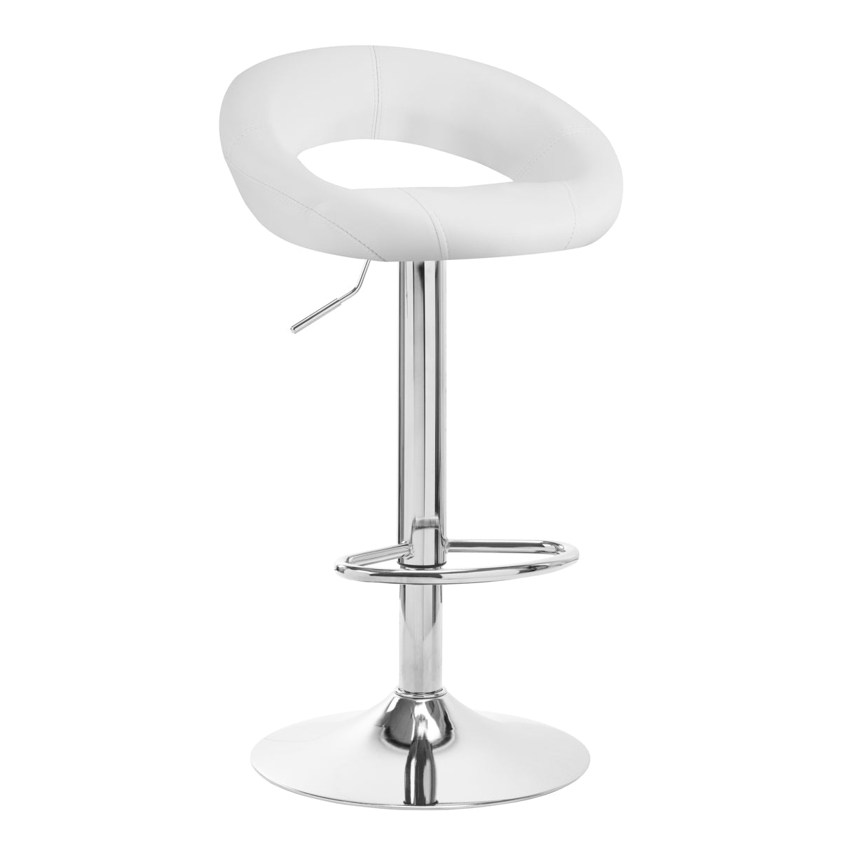 4Rico QS-B10 eco bar stool, white leather