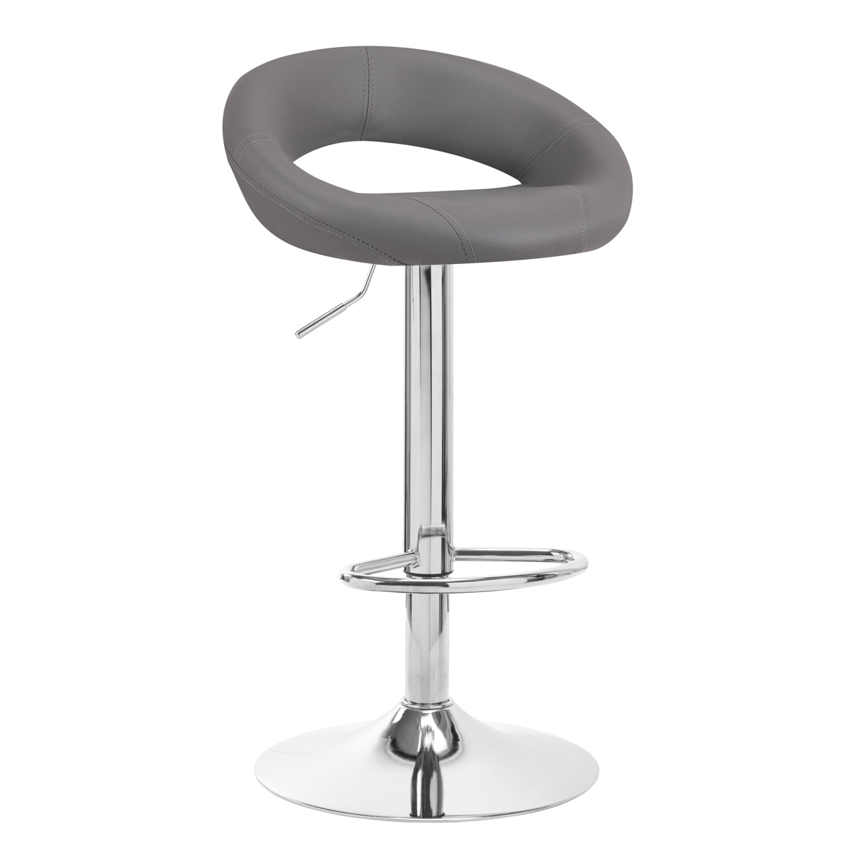 4Rico QS-B10 eco bar stool, gray leather